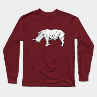 Rhinoceros Print Long Sleeve T-Shirt